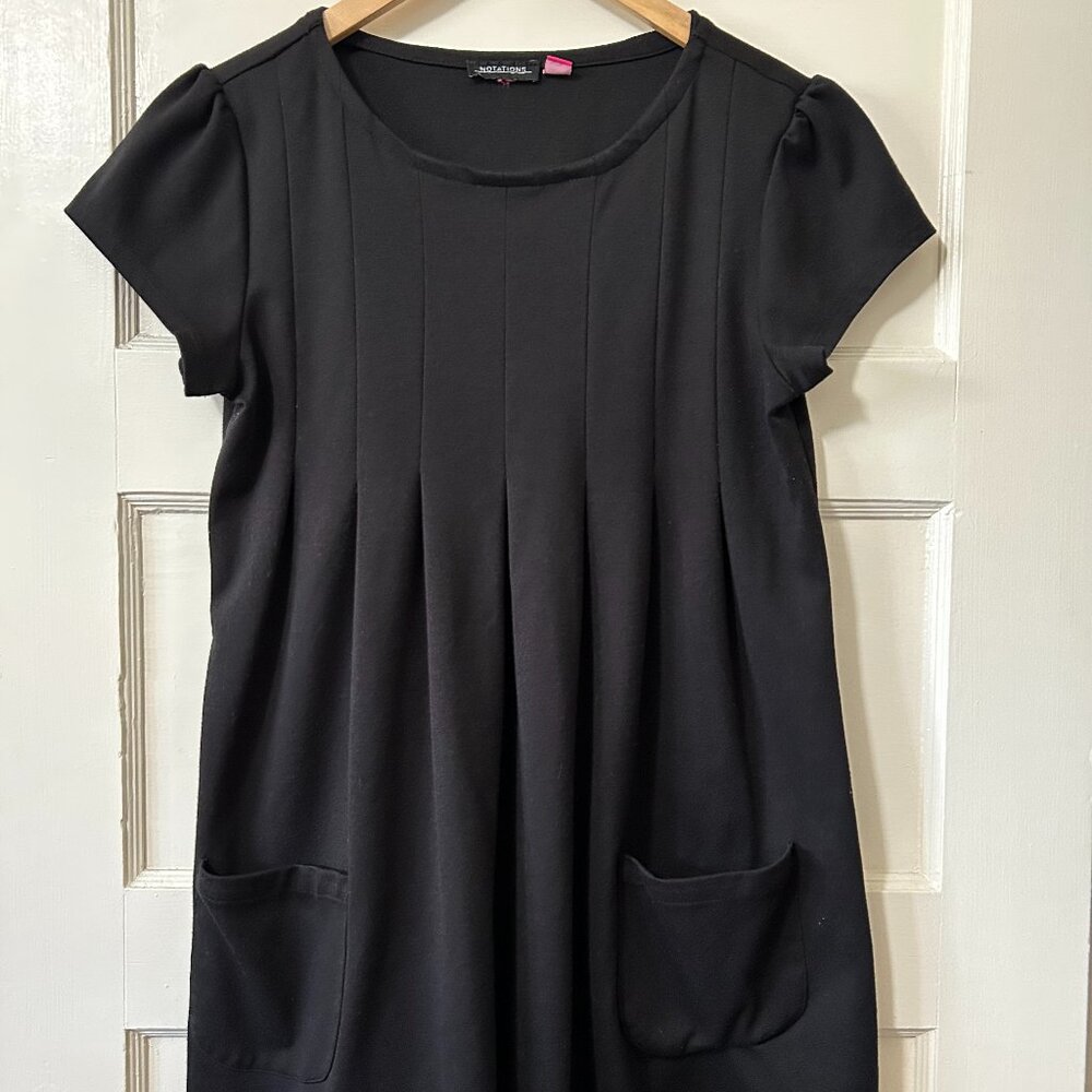 1990's Notations Black Mini Dress or Baby Doll Top